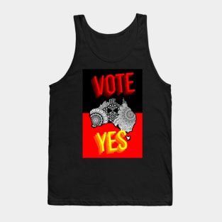 Vote Yes To The Voice Indigenous Voice To Parliament Contrast Colors Faded Text Tank Top